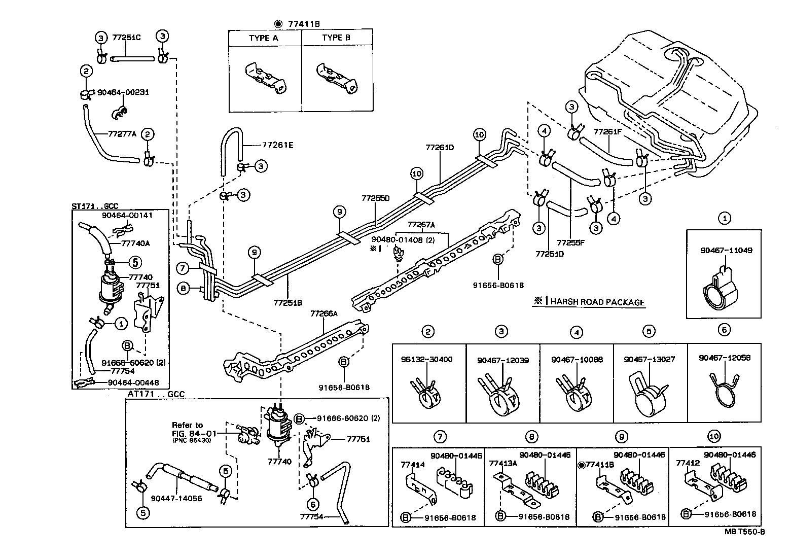 77249-10040 HOSE, FUEL, NO.1 (FOR FUEL TANK TO CANISTER TUBE) product image