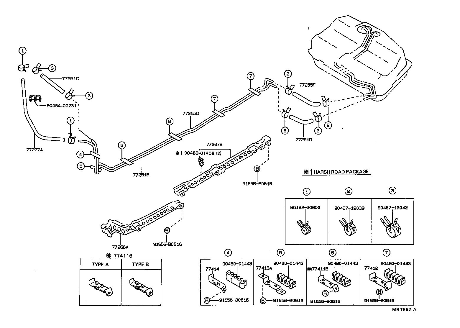 77249-10040 HOSE, FUEL, NO.1 (FOR FUEL TANK TO CANISTER TUBE) product image