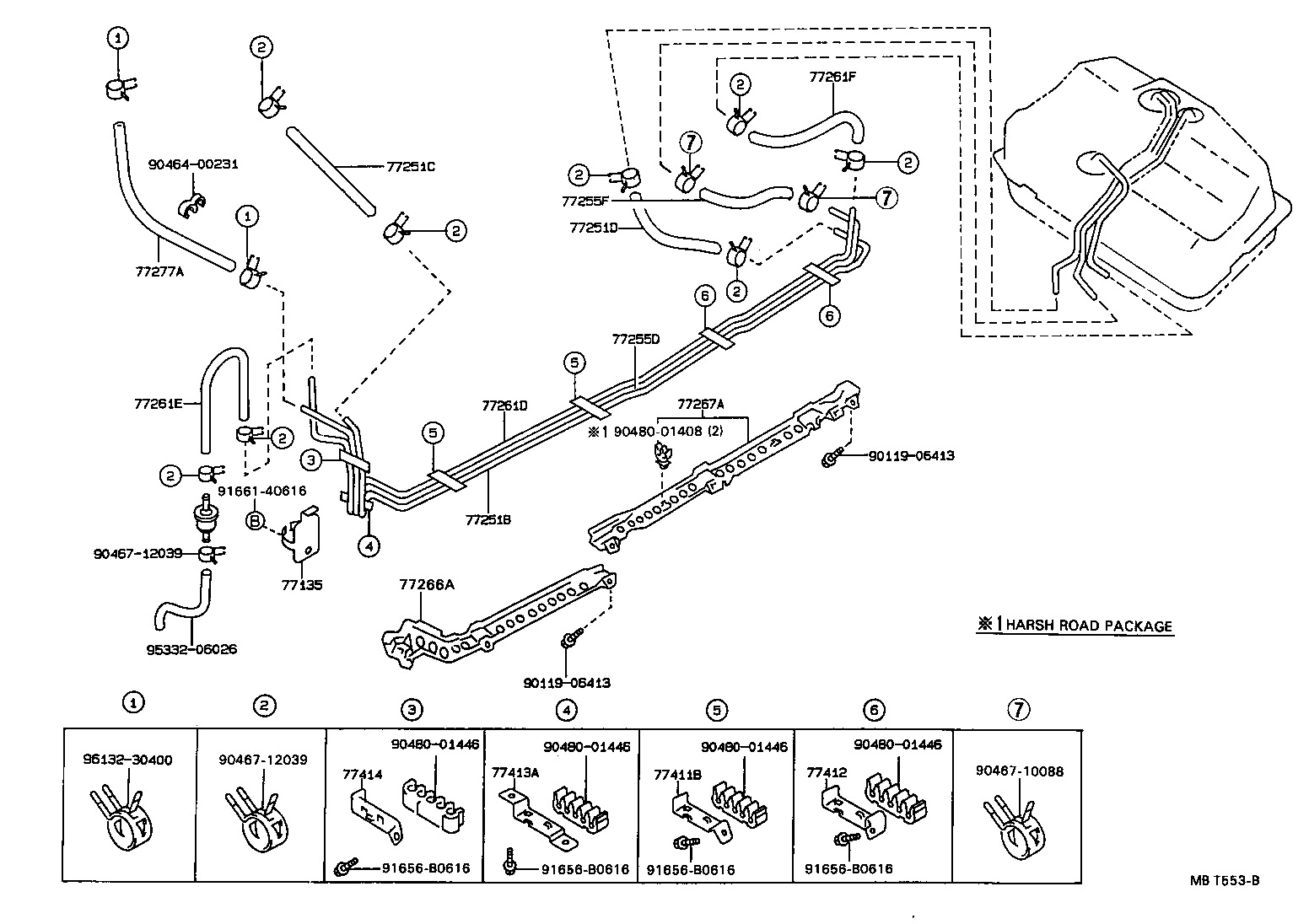 77249-10040 HOSE, FUEL, NO.1 (FOR FUEL TANK TO CANISTER TUBE) product image