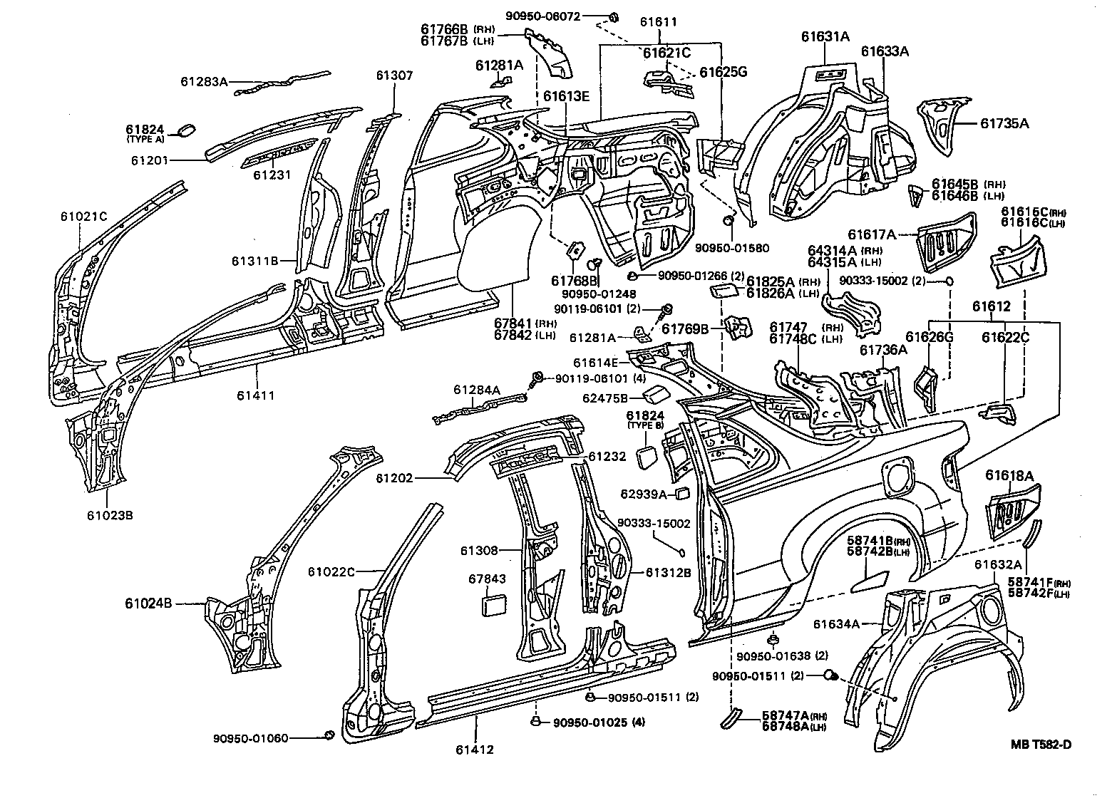 61023-20060 PILLAR SUB-ASSY, FRONT BODY, INNER RH product image