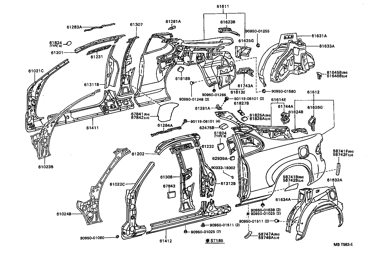 61023-20060 PILLAR SUB-ASSY, FRONT BODY, INNER RH product image