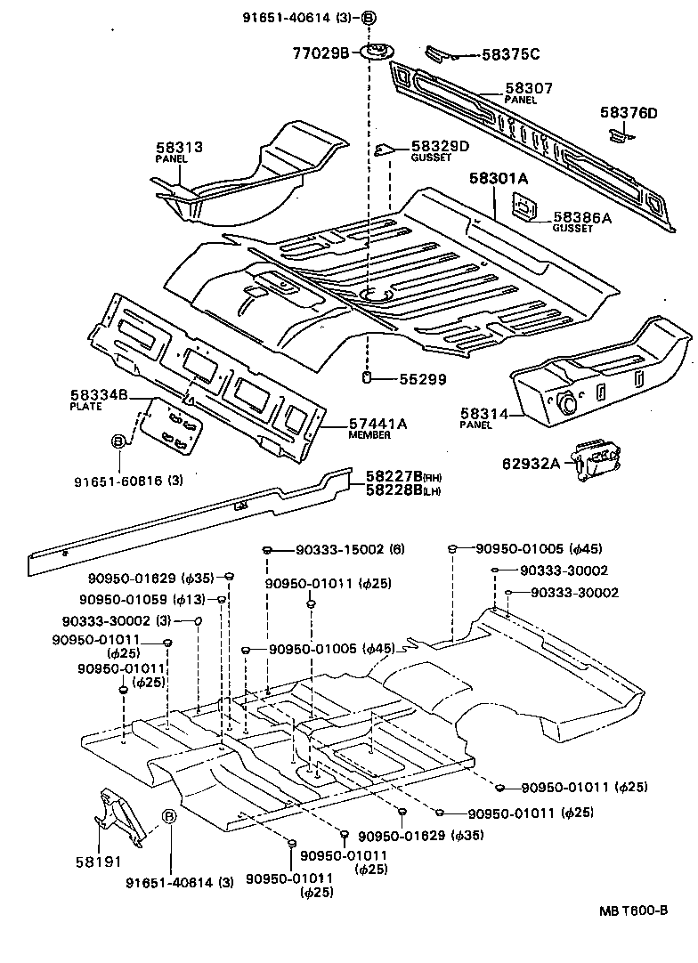 51403-91401 BRACKET SUB-ASSY, ENGINE REAR MOUNTING product image