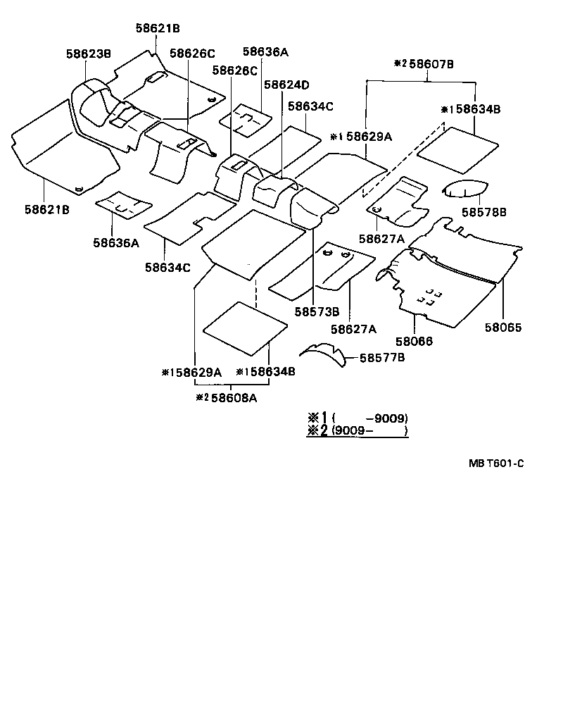 58623-40010 PAD, FRONT FLOOR SILENCER, CENTER product image