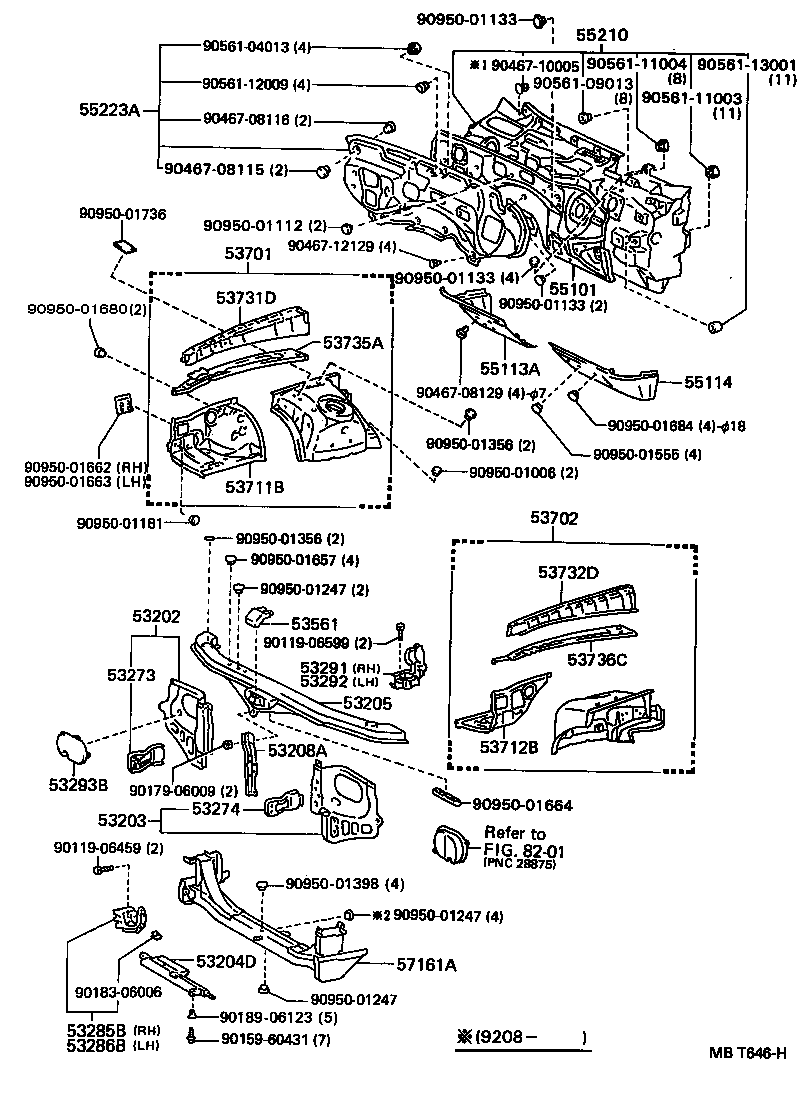 53702-50102 APRON SUB-ASSY, FRONT FENDER, LH product image