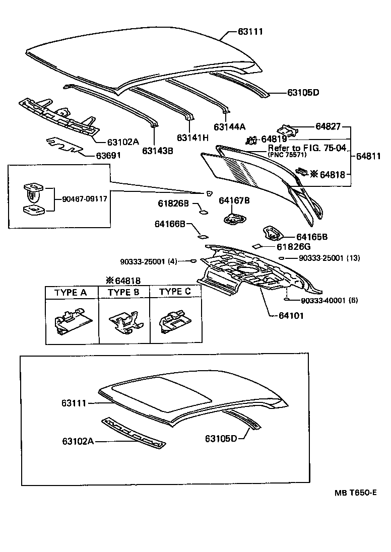 64810-50101 GLASS, BACK WINDOW product image