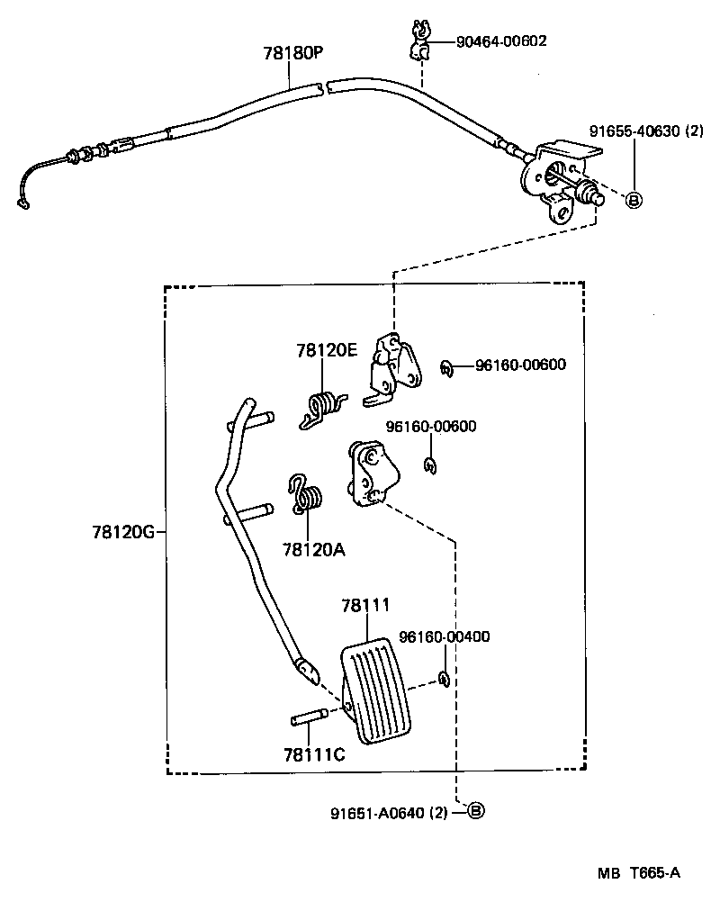 78120-50020 ROD ASSY, ACCELERATOR PEDAL product image