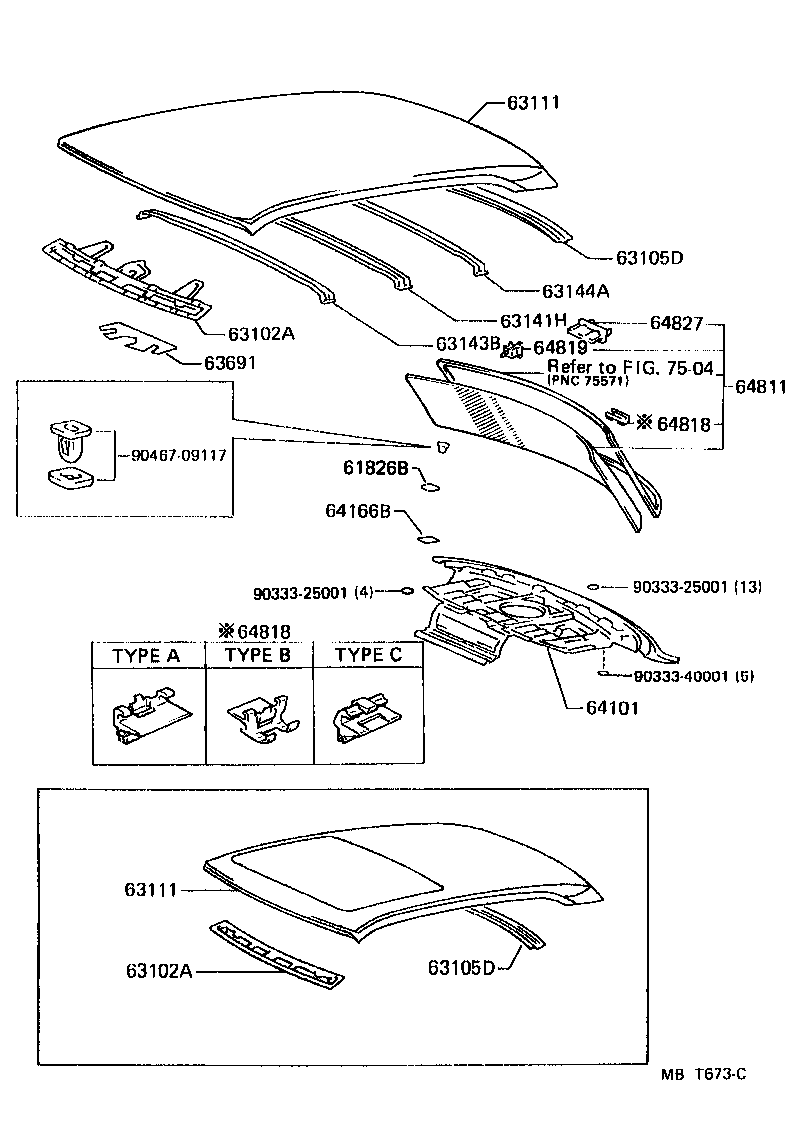 64101-50041 PANEL SUB-ASSY, UPPER BACK product image