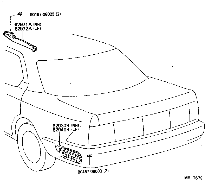 62972-50010 DUCT, ROOF SIDE AIR, NO.1 LH product image