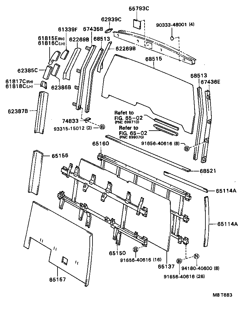 65160-91402 SILL ASSY, CROSS, NO.2 product image