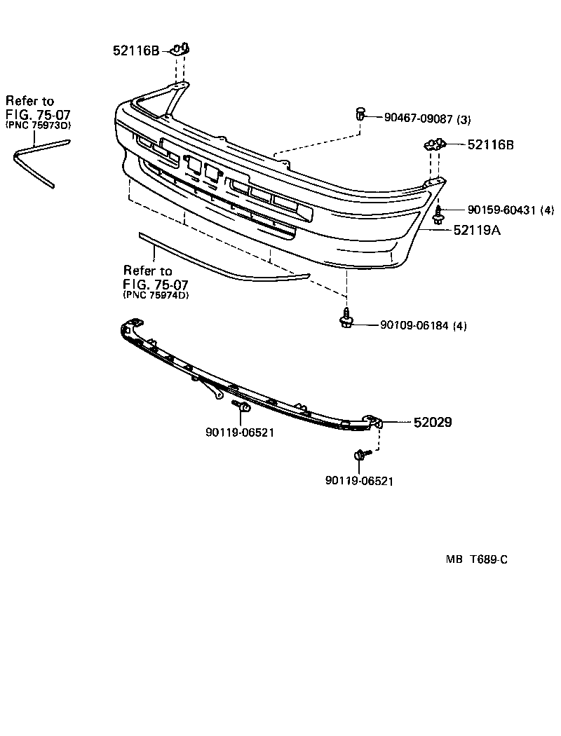 52029-10020 REINFORCEMENT SUB-ASSY, FRONT BUMPER, UPPER product image