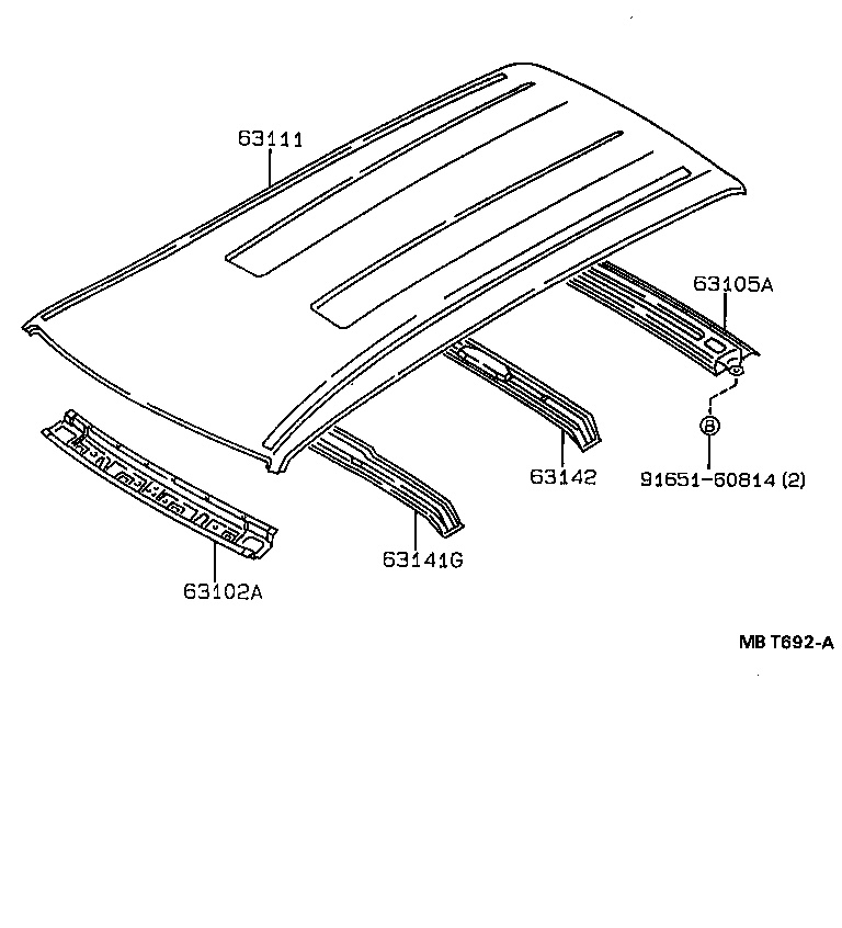 63201-12050 GLASS SUB-ASSY, SLIDING ROOF product image