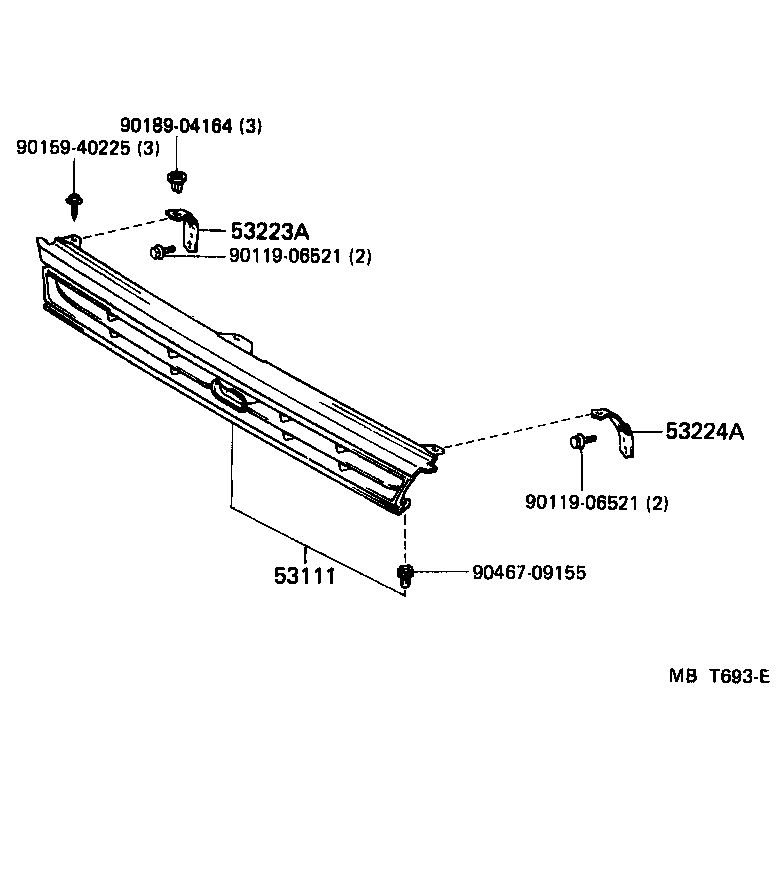 53111-10360-08 GRILLE, RADIATOR product image