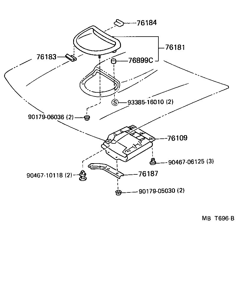 53341-10040 INSULATOR, HOOD product image