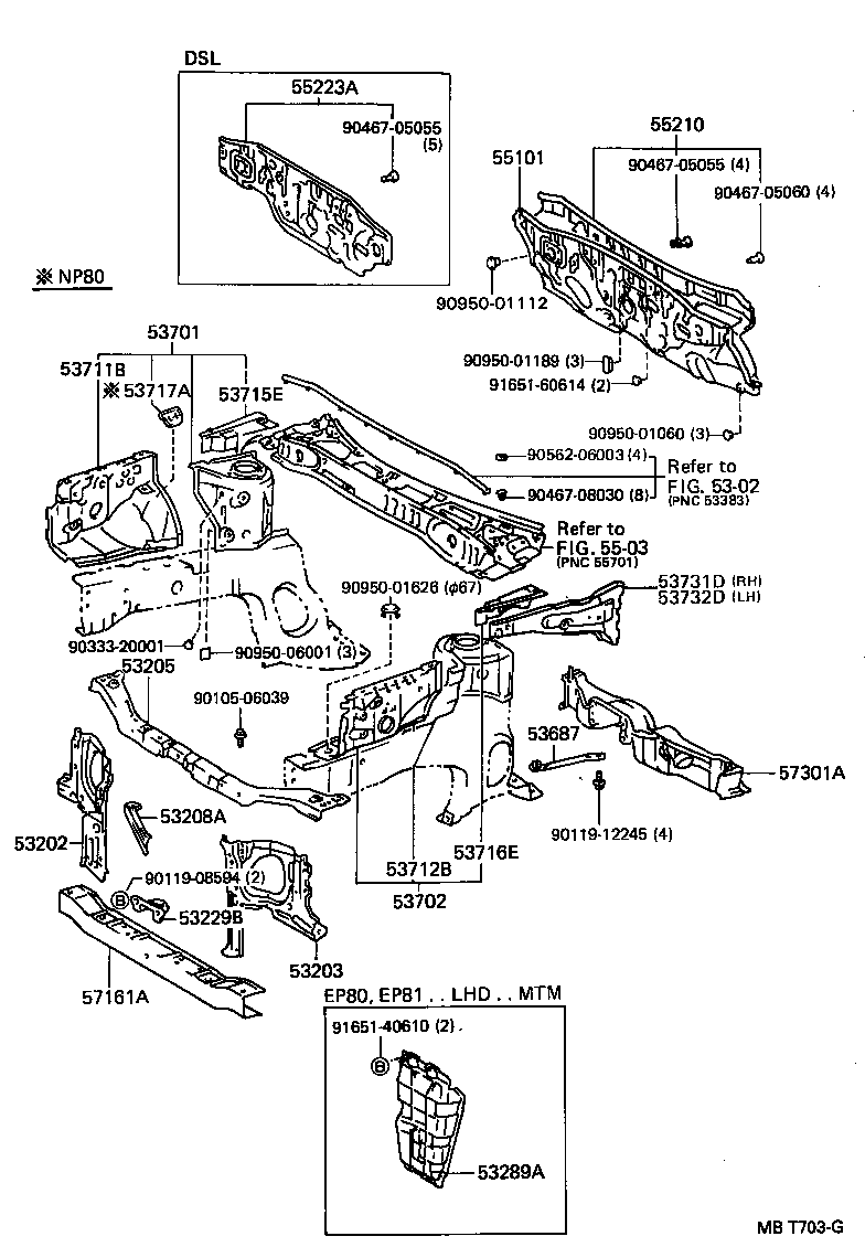 53701-10340 APRON SUB-ASSY, FRONT FENDER, RH product image