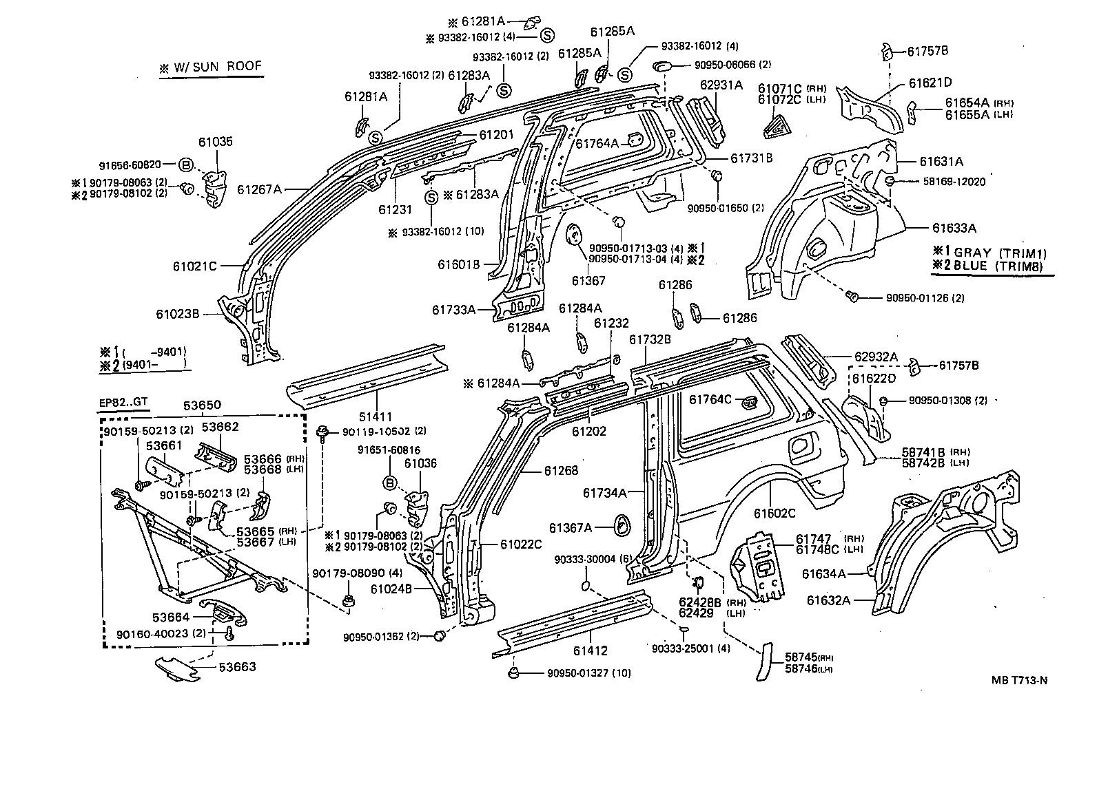 61601-1C320 PANEL SUB-ASSY, QUARTER, RH product image