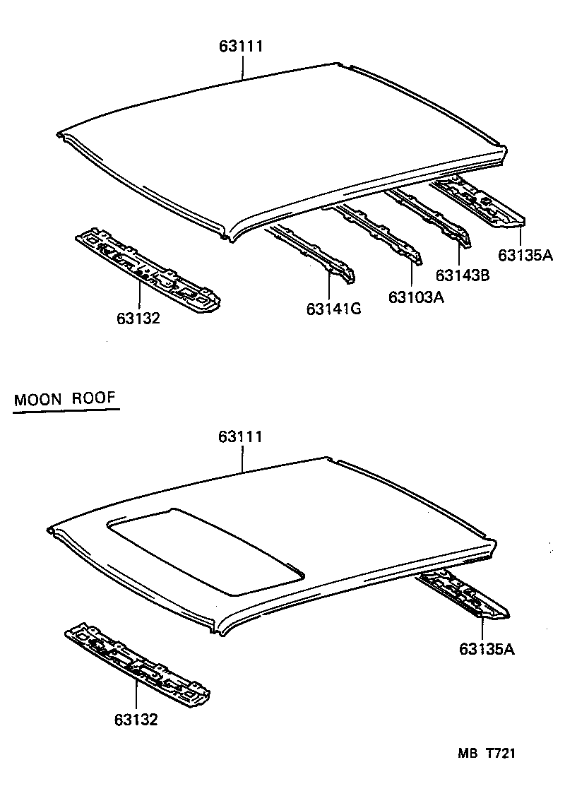 63111-10140 PANEL, ROOF product image