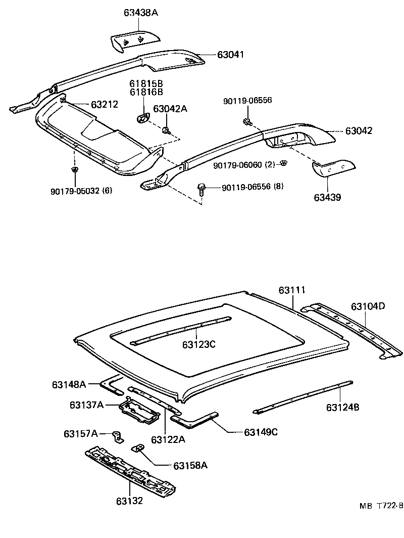 63111-10140 PANEL, ROOF product image
