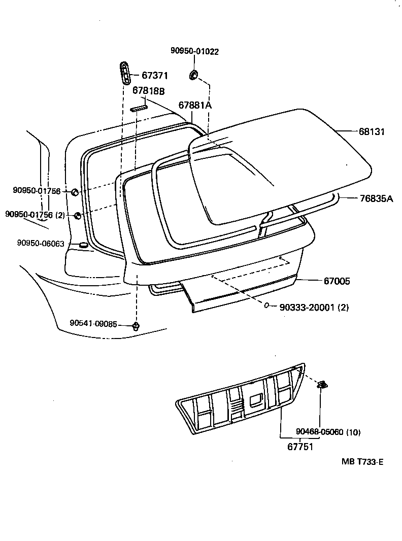 67005-1C030 PANEL SUB-ASSY, BACK DOOR product image