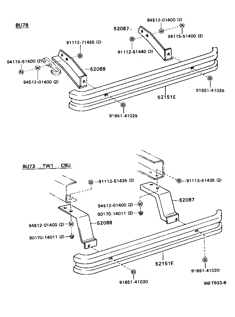 52087-37010 STAY SUB-ASSY, REAR BUMPER SIDE, RH product image