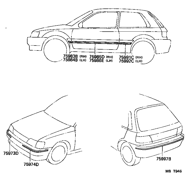 75974-10020 STRIPE, FRONT BUMPER SIDE, LH product image