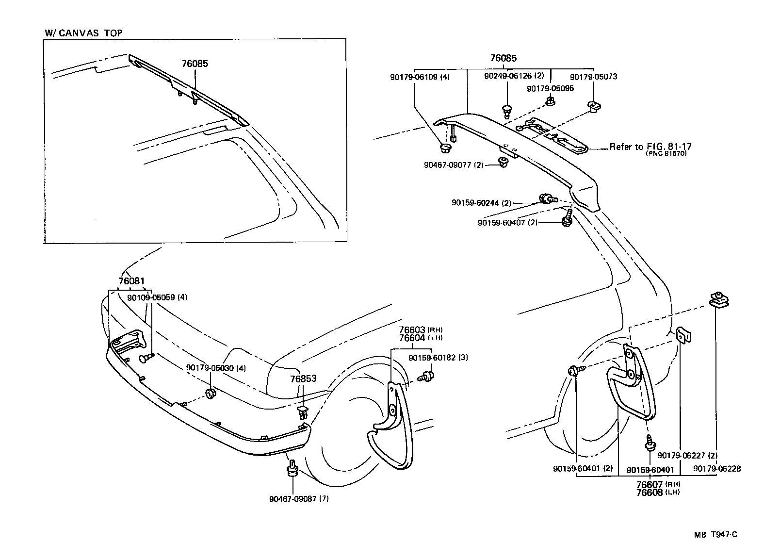 76085-10120-C0 SPOILER SUB-ASSY, REAR product image