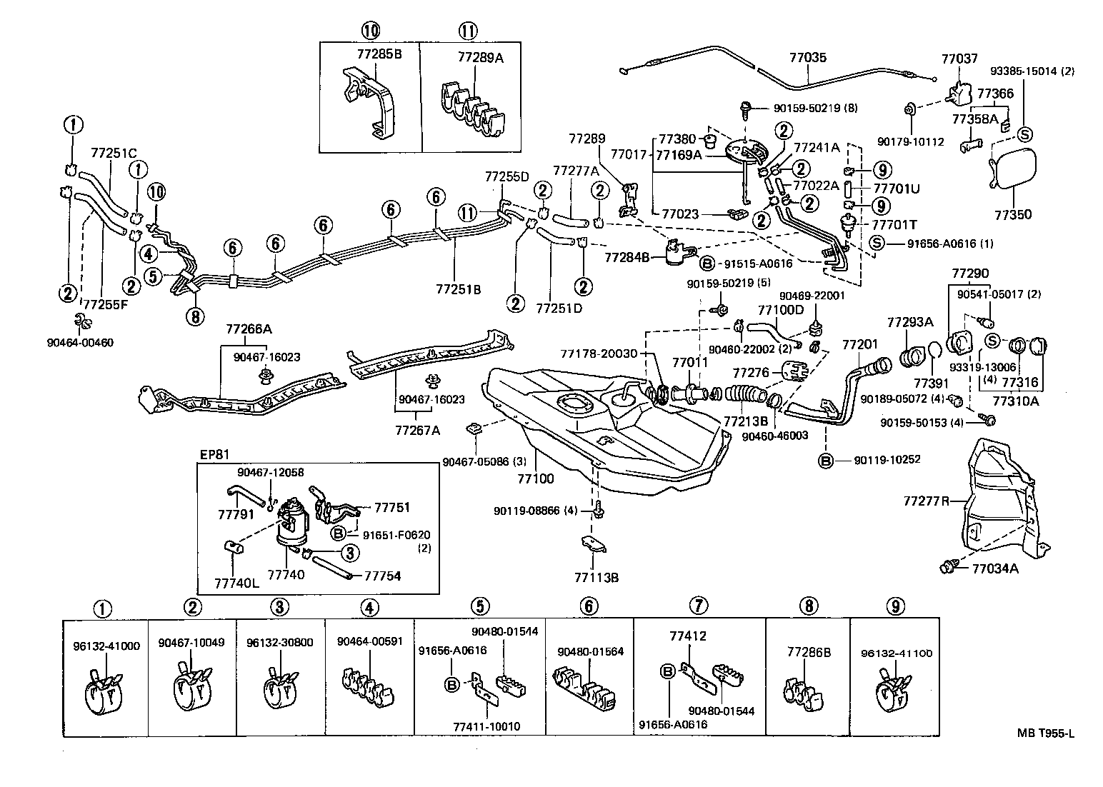 77113-10020 PLATE, FUEL TANK SIDE product image
