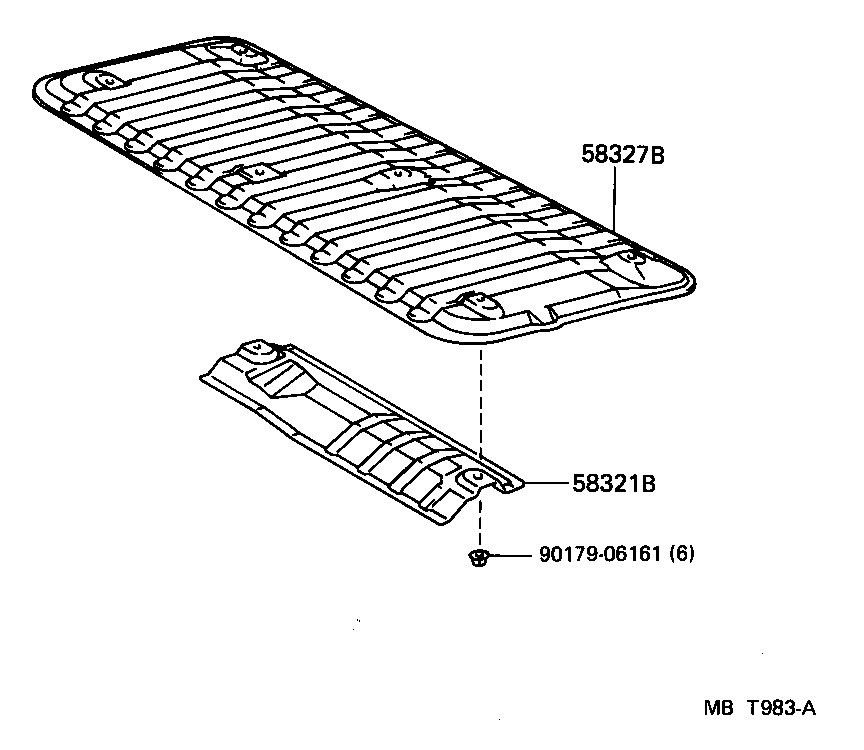 58045-17020 INSULATOR, REAR FLOOR HEAT, NO.1 product image