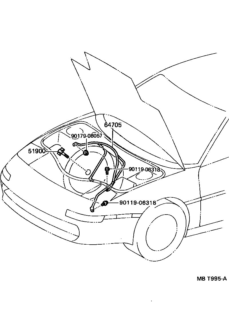 Toyota 51900-17030 CARRIER ASSY, SPARE WHEEL