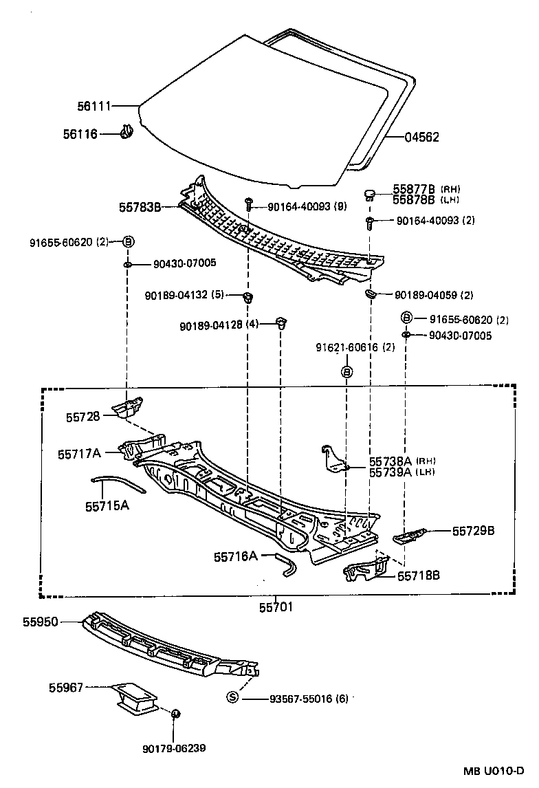 Toyota 55950-17040 NOZZLE ASSY, DEFROSTER