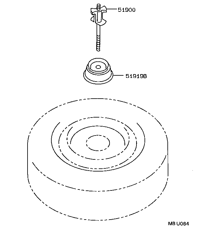 51900-32040 CARRIER ASSY, SPARE WHEEL product image