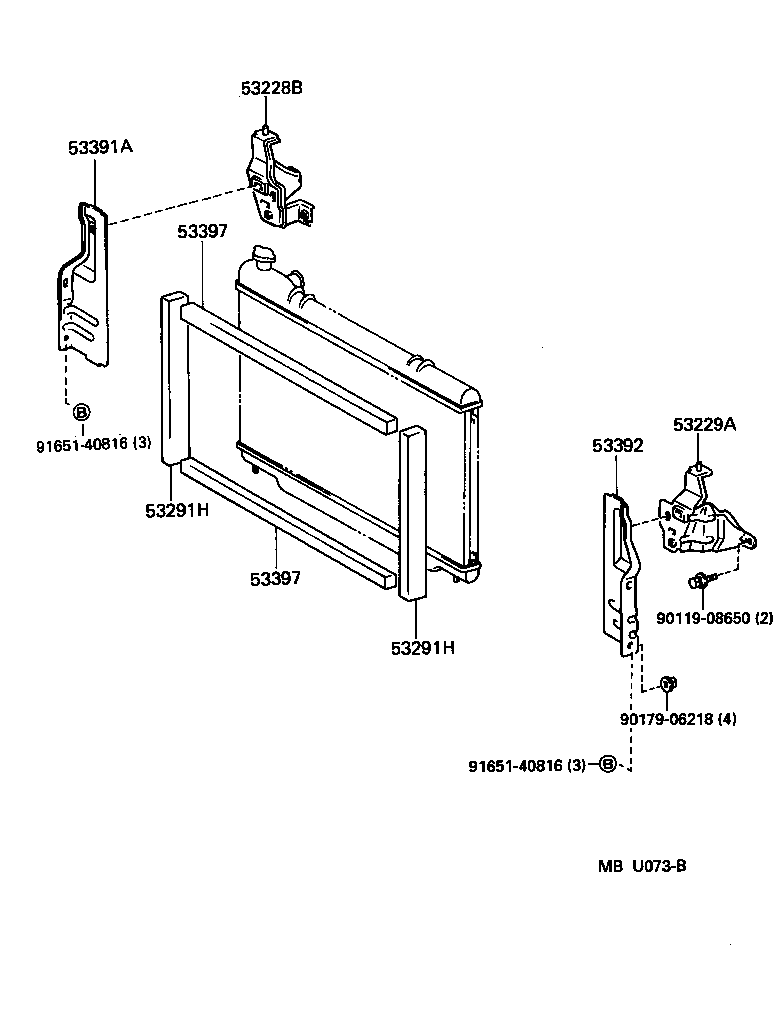 53291-95D00 SEAL, RADIATOR SUPPORT product image