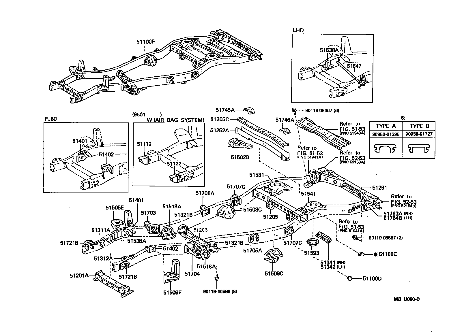 Toyota 51001-6A252 FRAME SUB-ASSY
