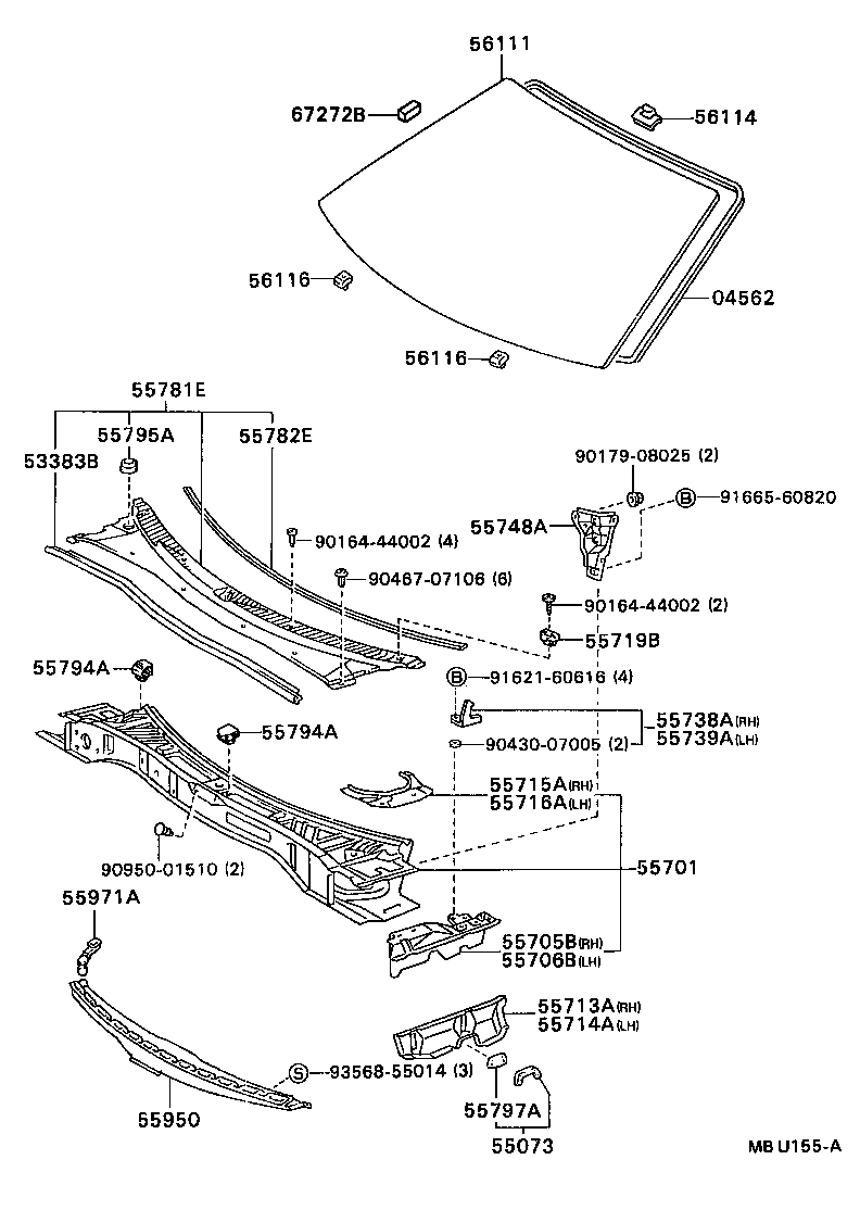 55700-20903 PANEL SUB-ASSY, COWL product image