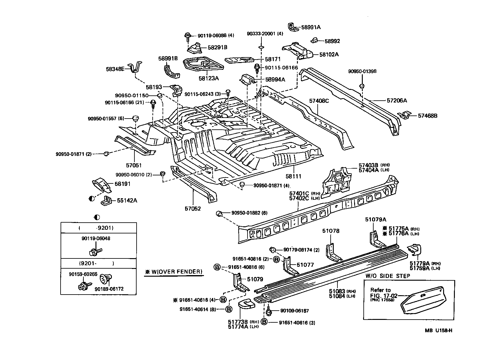 Toyota 57051-60020 MEMBER SUB-ASSY, FRONT FLOOR CROSS, RH