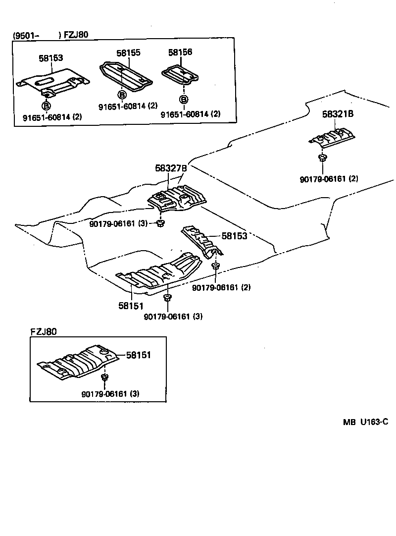 58321-60010 INSULATOR, REAR FLOOR HEAT, NO.1 product image
