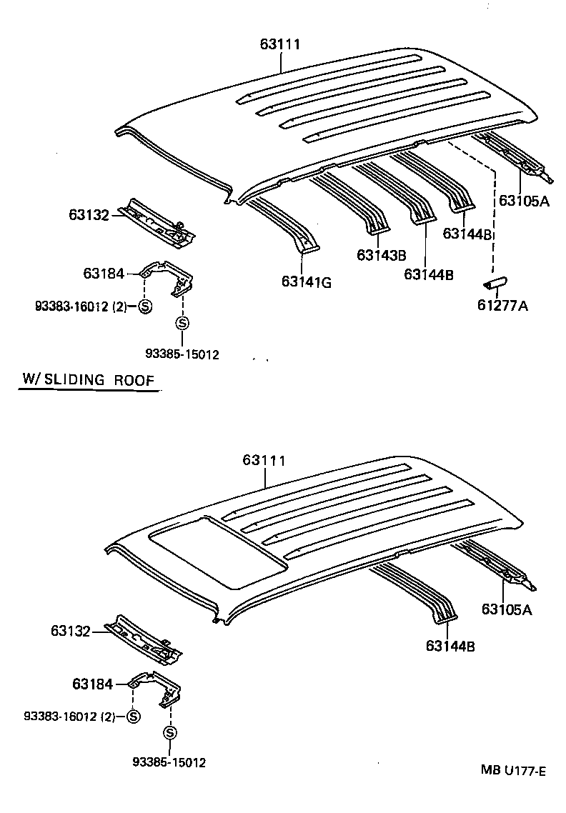 63014-60040 PANEL, ROOF product image