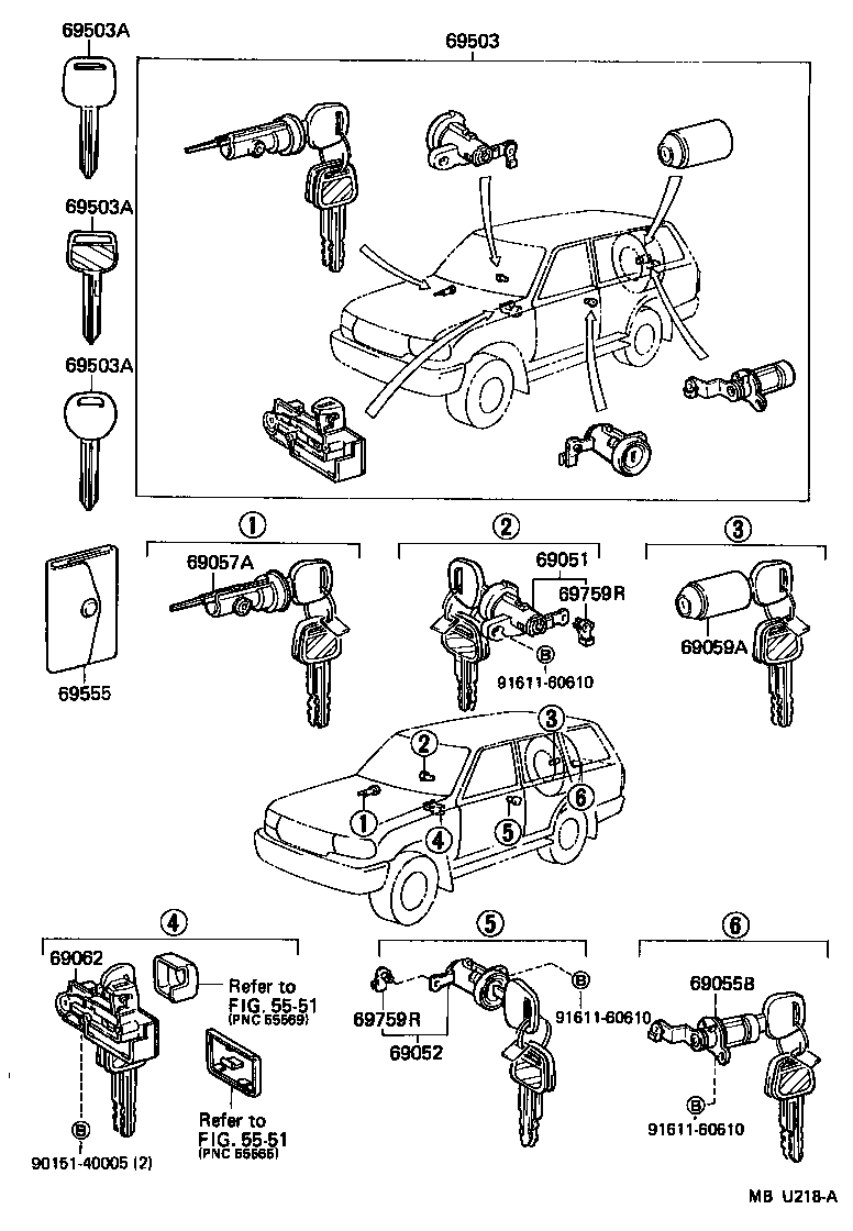 69005-60130 CYLINDER SET, LOCK product image