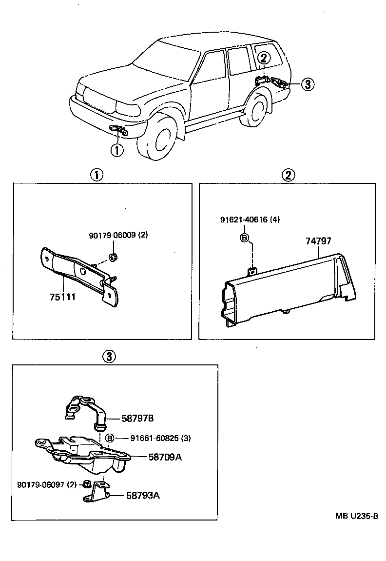 75111-60040 BRACKET, FRONT LICENSE PLATE product image