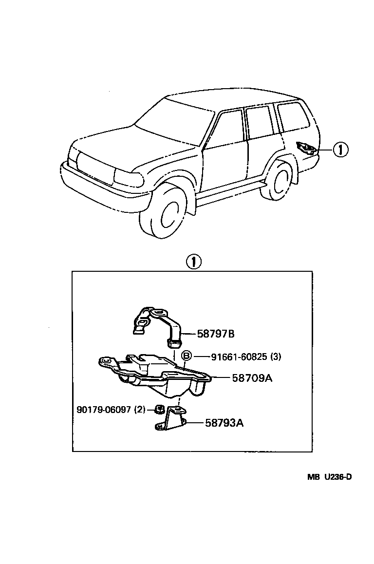 Toyota 58797-60010 BAND, JACK CLAMP