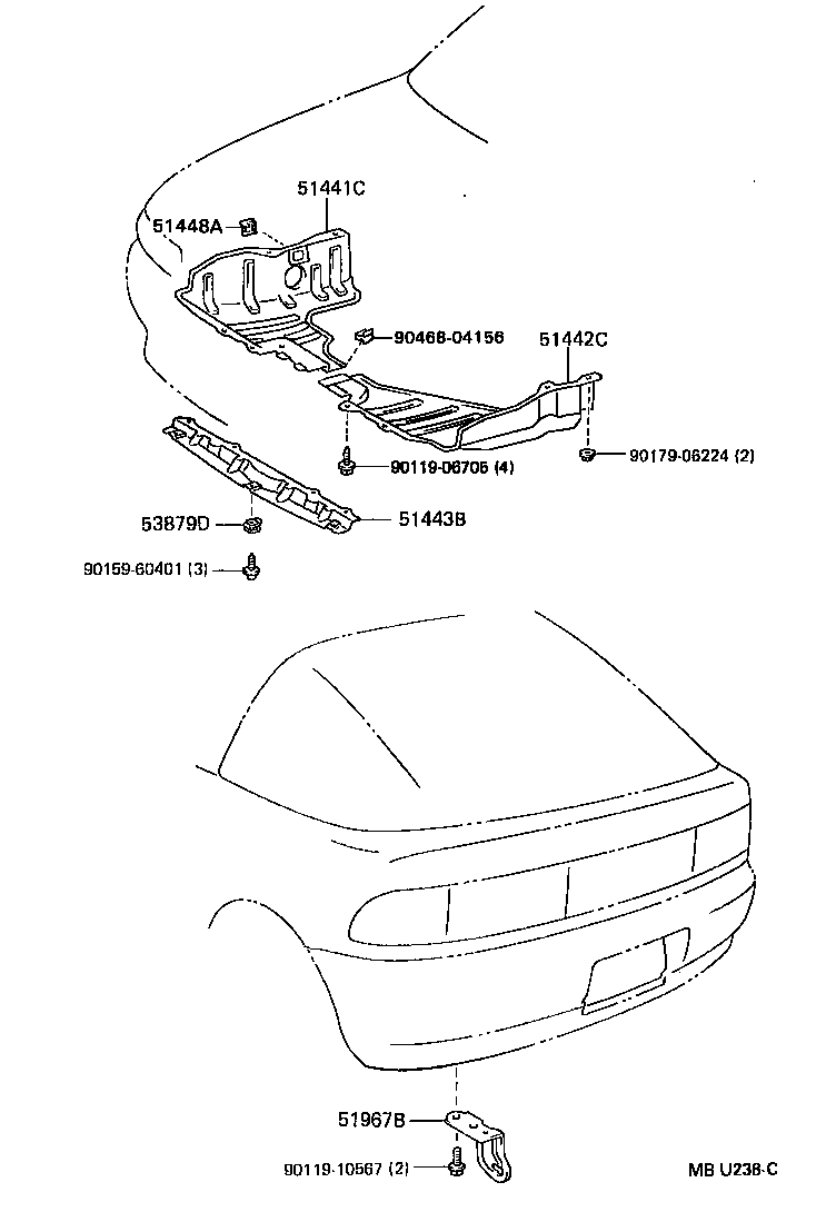 51967-18010 HOOK, TRANSPORT, REAR RH product image