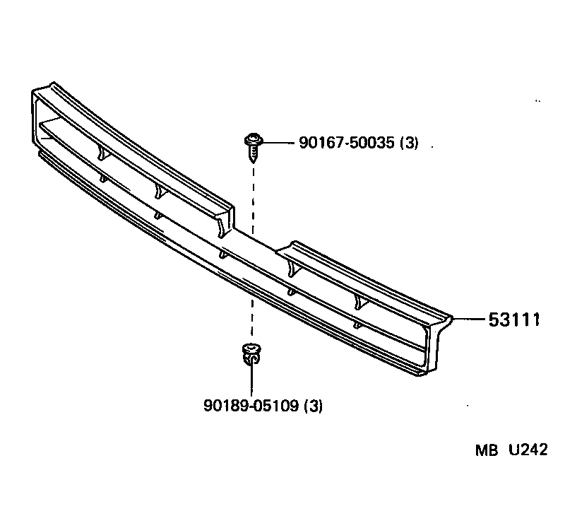 53111-18010 GRILLE, RADIATOR product image