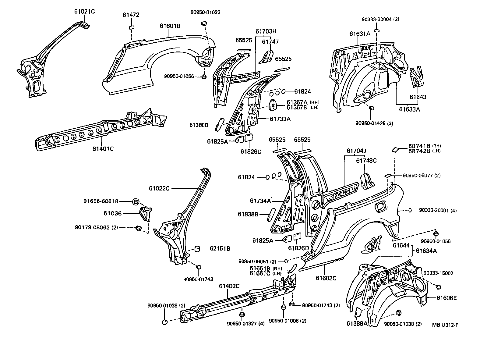 58741-18010 PROTECTOR, QUARTER PANEL, RH product image
