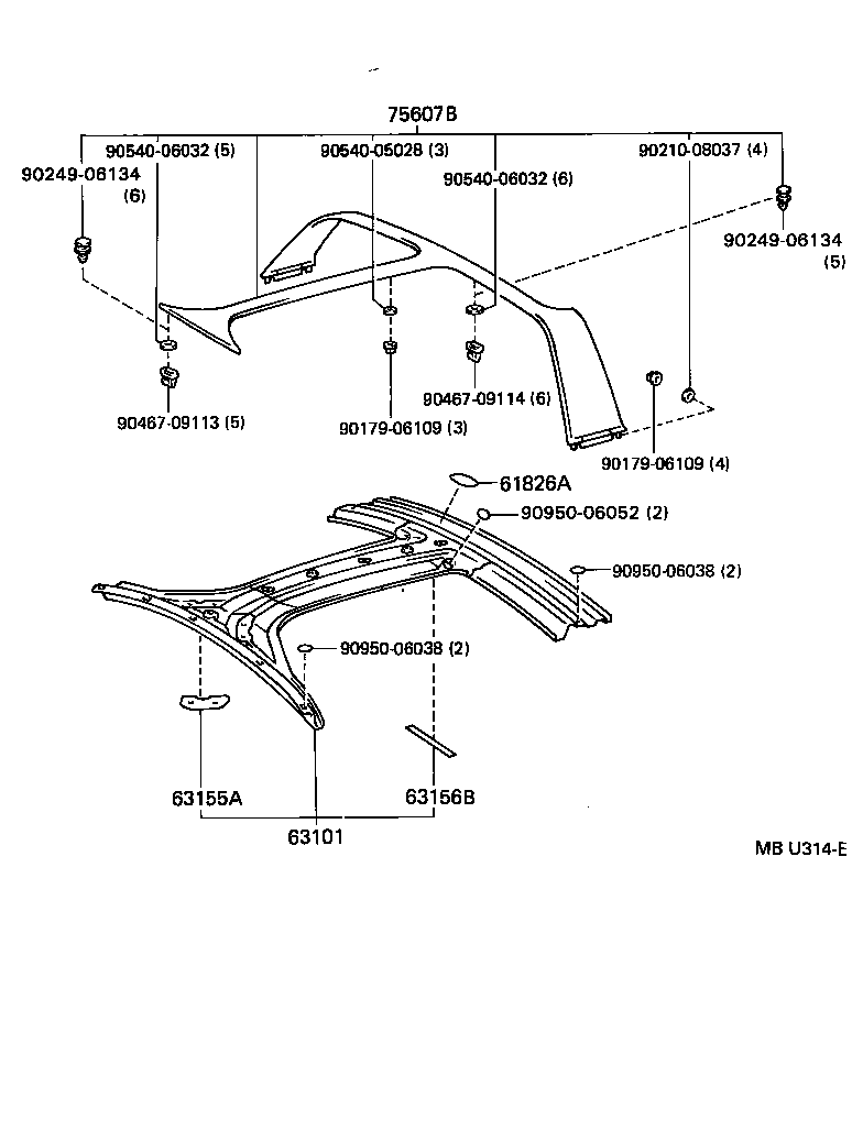 63101-18010 PANEL SUB-ASSY, ROOF product image