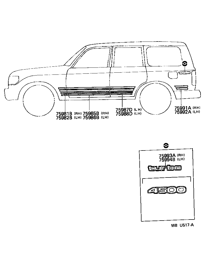 75981-60270 STRIPE, FENDER, RH product image