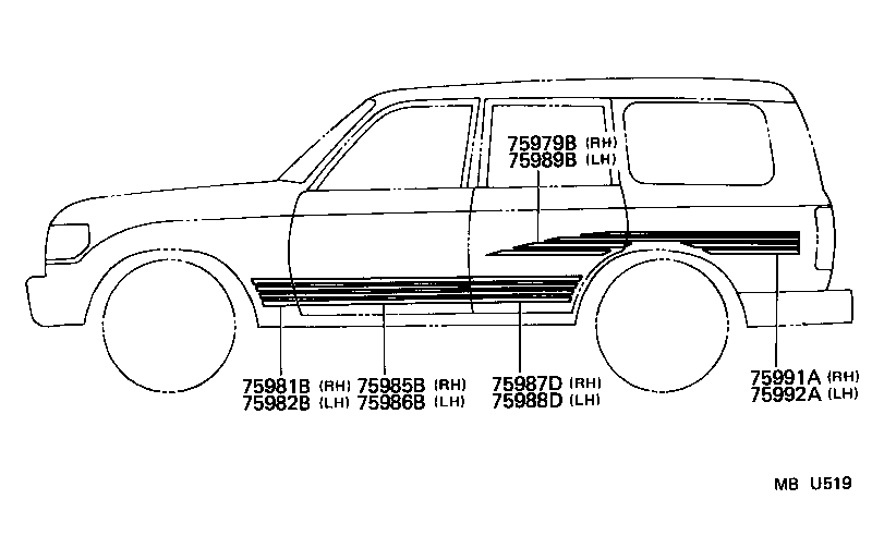75981-60270 STRIPE, FENDER, RH product image