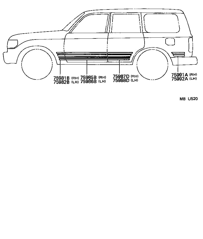 75982-60070 STRIPE, FENDER, LH product image