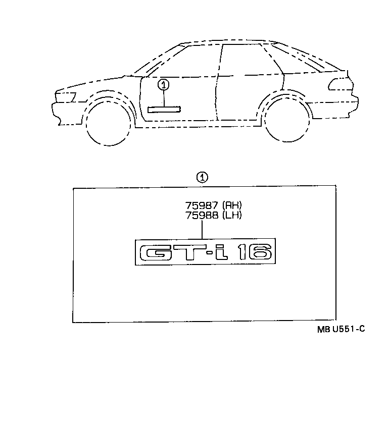 75987-12190-13 STRIPE, REAR DOOR, RH product image