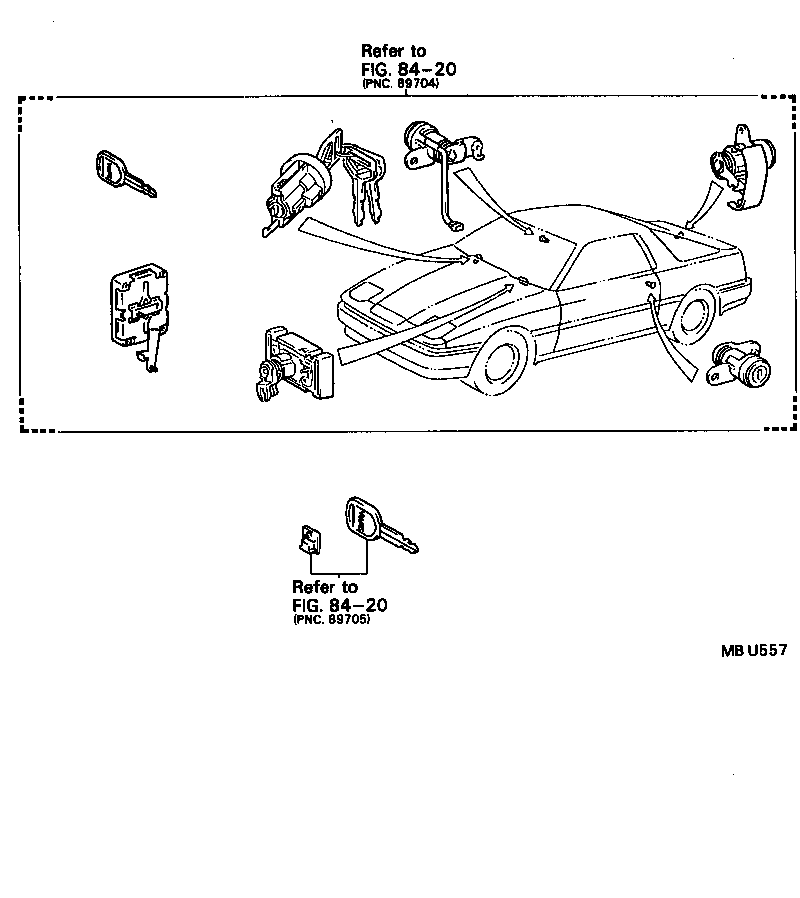 69520-14062 CYLINDER ASSY, FRONT DOOR LOCK, LH product image