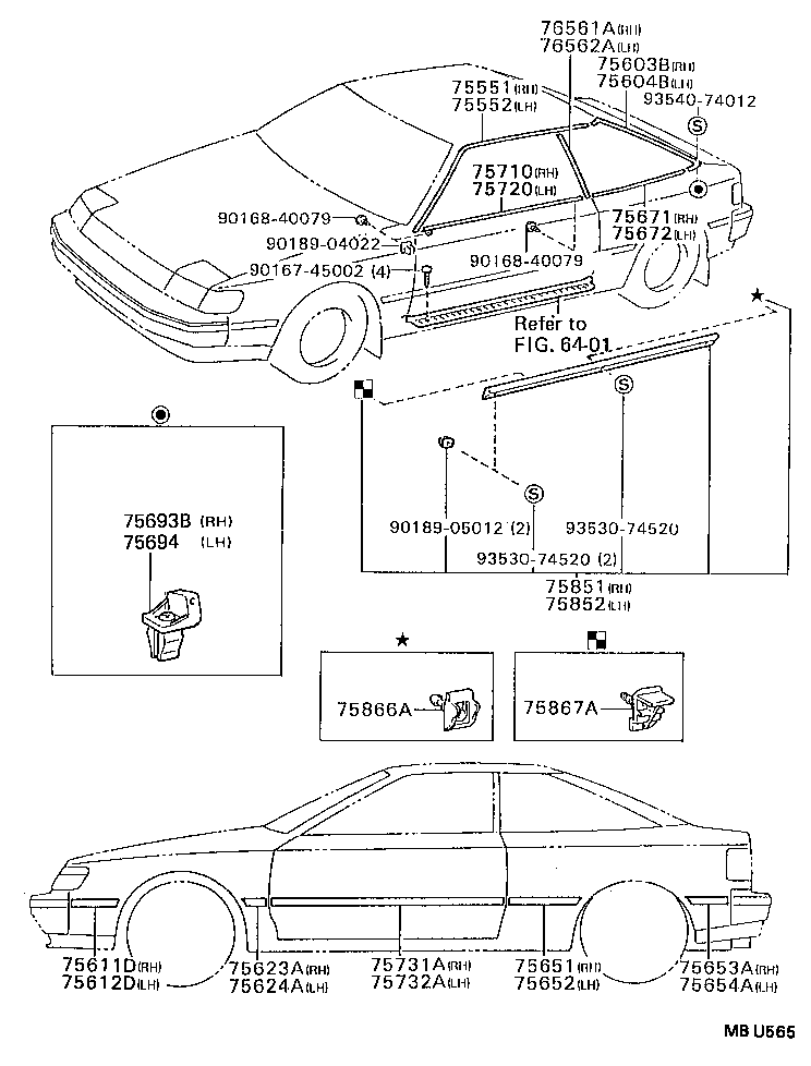 75611-20440-01 MOULDING, FRONT FENDER, OUTSIDE FRONT RH product image