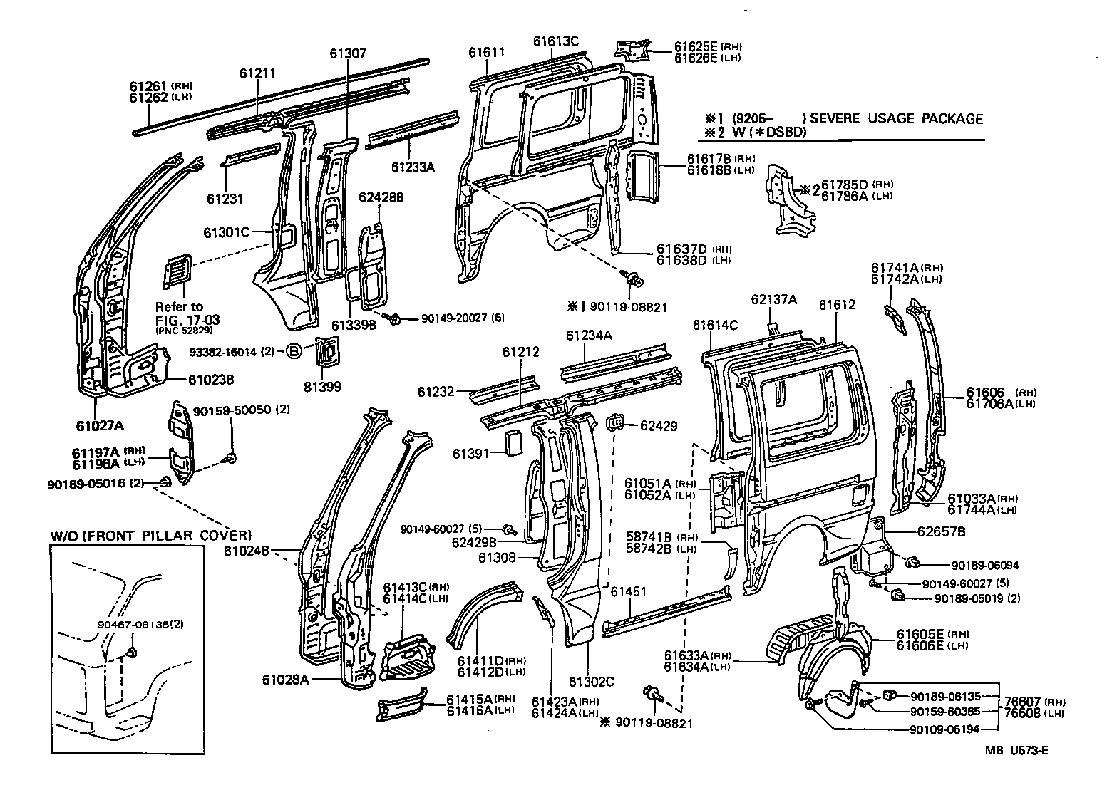 61027-95J12 PILLAR SUB-ASSY, FRONT BODY, OUTER RH product image
